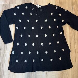 Wool/Black Polka Dot wool/cashmere Sweater